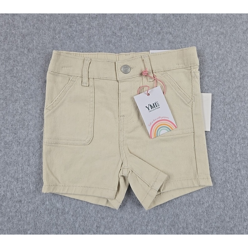 YMI Jean Taylor Shorts Girls Size 6 Mid Rise Denim Short Ivory Jeans NWT